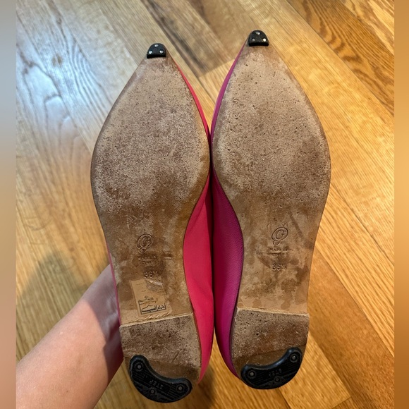 M Gemi Fortuna Leather Flat in Raspberry Pink - Picture 6 of 7